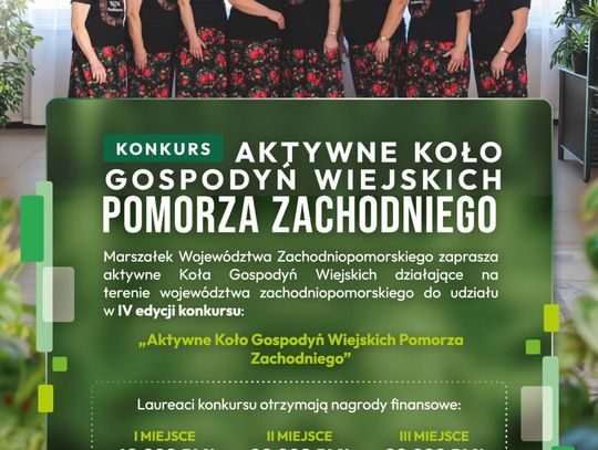 Aktywne i zaangażowane. Rusza IV edycja konkursu dla Kół Gospodyń Wiejskich Pomorza Zachodniego