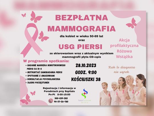 Bezpłatna mammografia i usg piersi na wyciągnięcie ręki