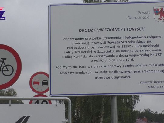 Kolejne objazdy -Kościuszki zamknięta