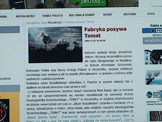 Kronospan kontra Temat