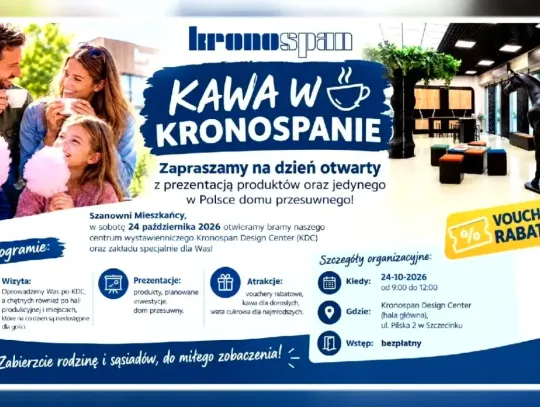 Kronospan zaprasza mieszkańców Szczecinka na dzień otwarty „Kawa w Kronospanie” 24 października