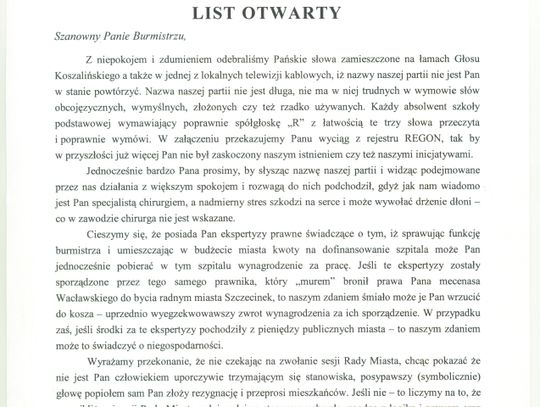 List otwarty