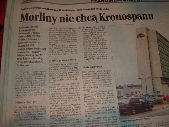 Nie chcą Kronospanu