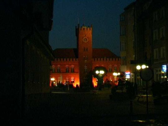 Podświetlony ratusz