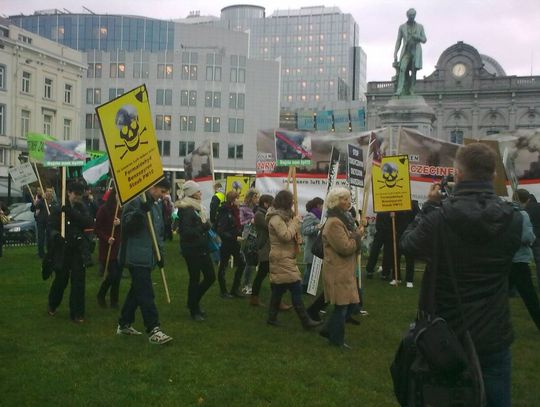 Protest w Brukseli