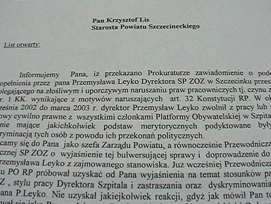 Protesty w szpitalu