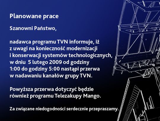 Przerwy w TVN