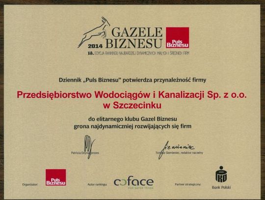 PWiK Gazelą Biznesu