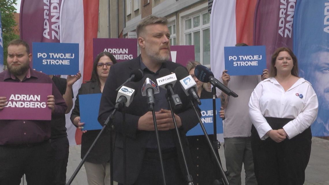Adrian Zandberg w Szczecinku