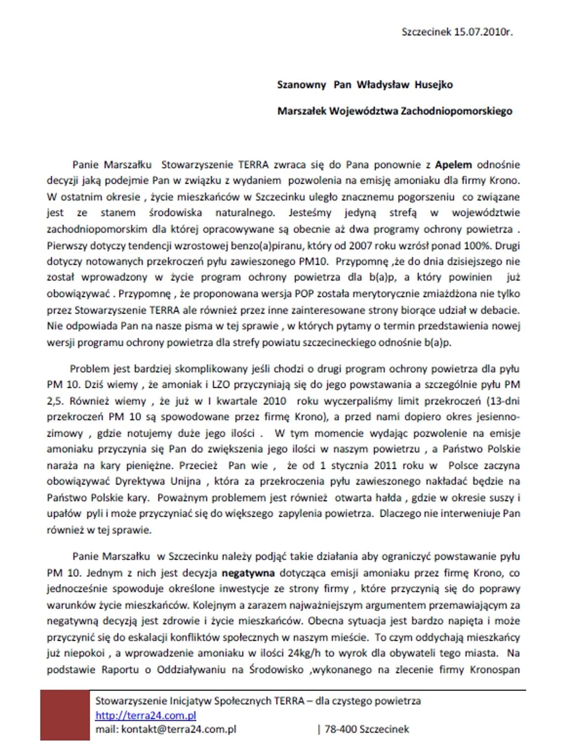 apel do Marszałka