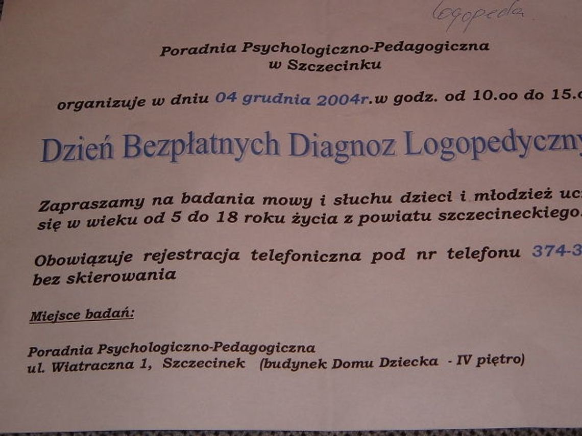 Badania logopedyczne