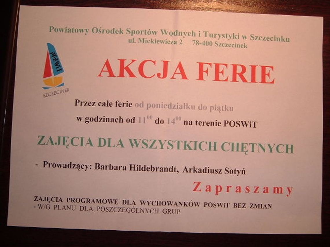 Ferie u wodniaków