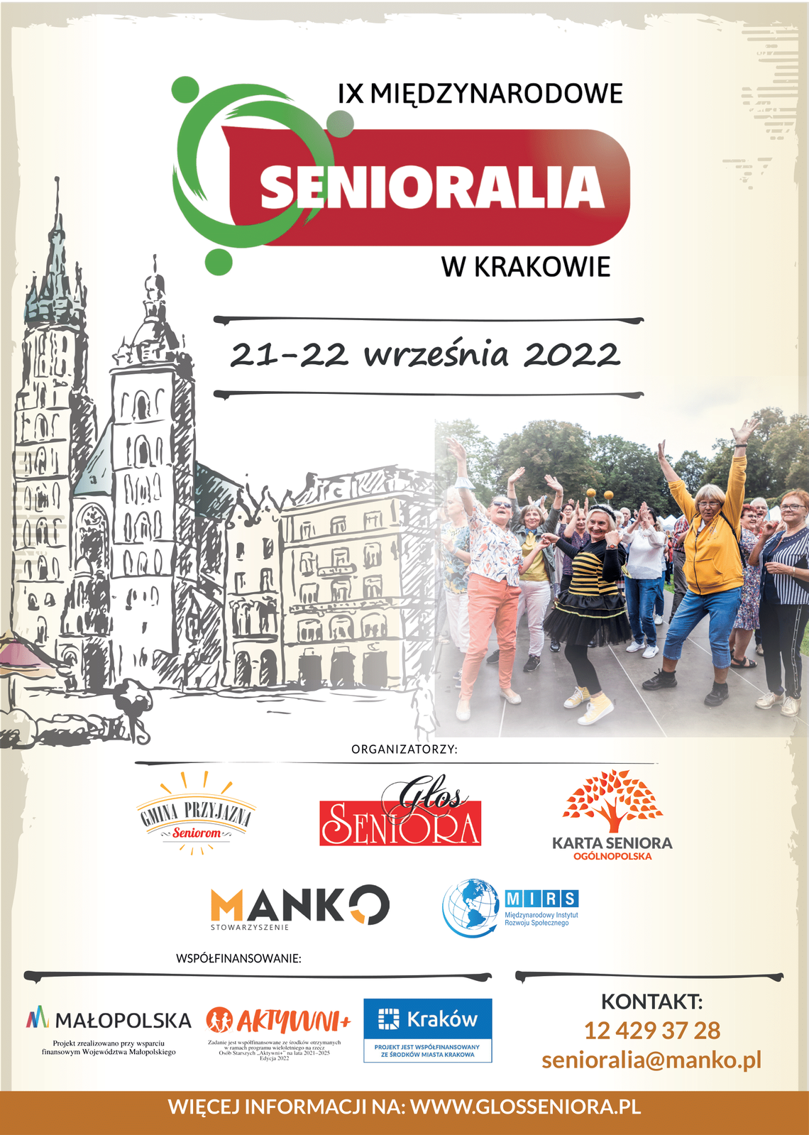 IX MIĘDZYNARODOWE SENIORALIA W KRAKOWIE 21 - 22 WRZEŚNIA 2022