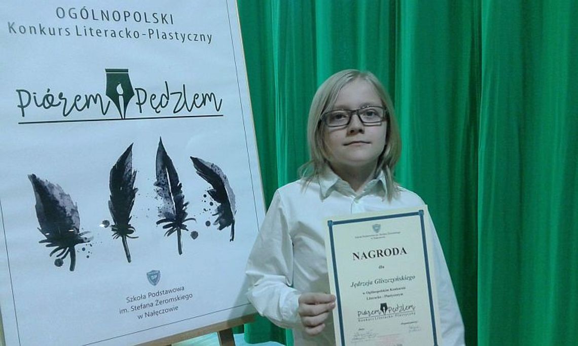 Jędrzej Gliszczyński laureatem III Ogólnopolskiego Konkursu  Literacko–Plastycznego „Piórem i Pędzlem” w Nałęczowie