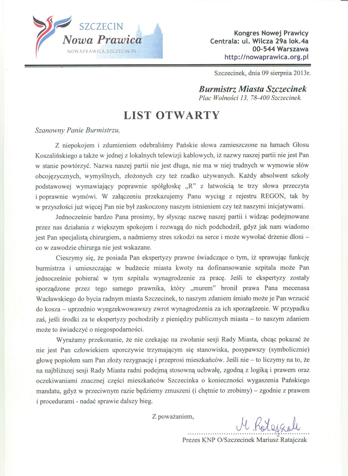 List otwarty