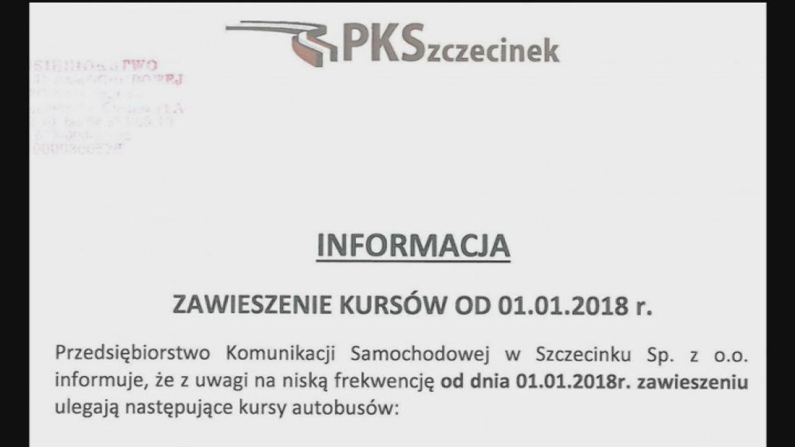 Mniej autobusów