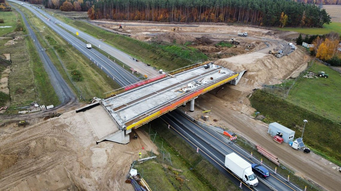 Na budowie łącznika DK 20 - S 11 wszystko idzie zgodnie z planem