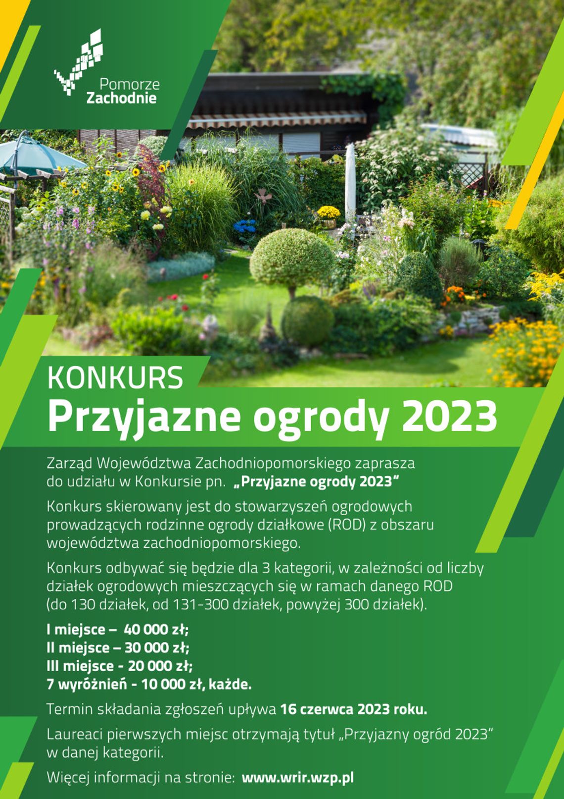 Rusza marszałkowski konkurs "Przyjazne ogrody 2023"