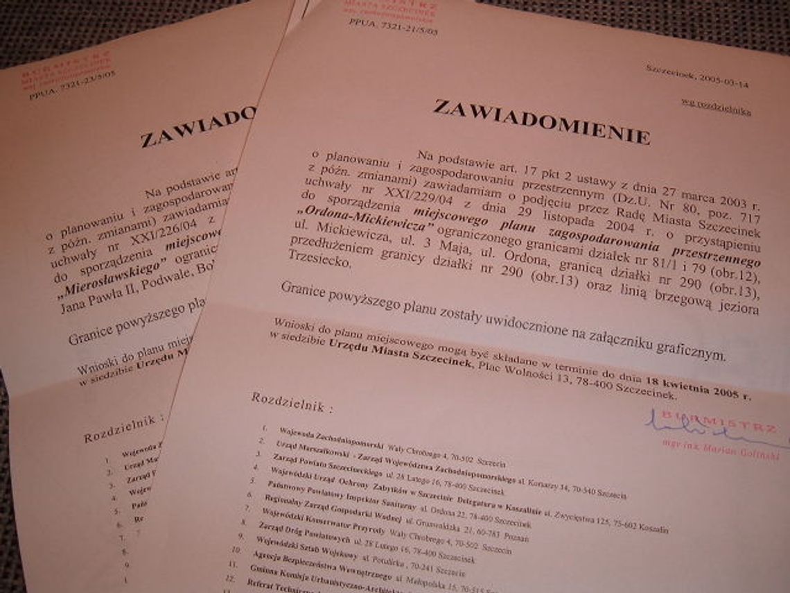 Plany w przygotowaniu