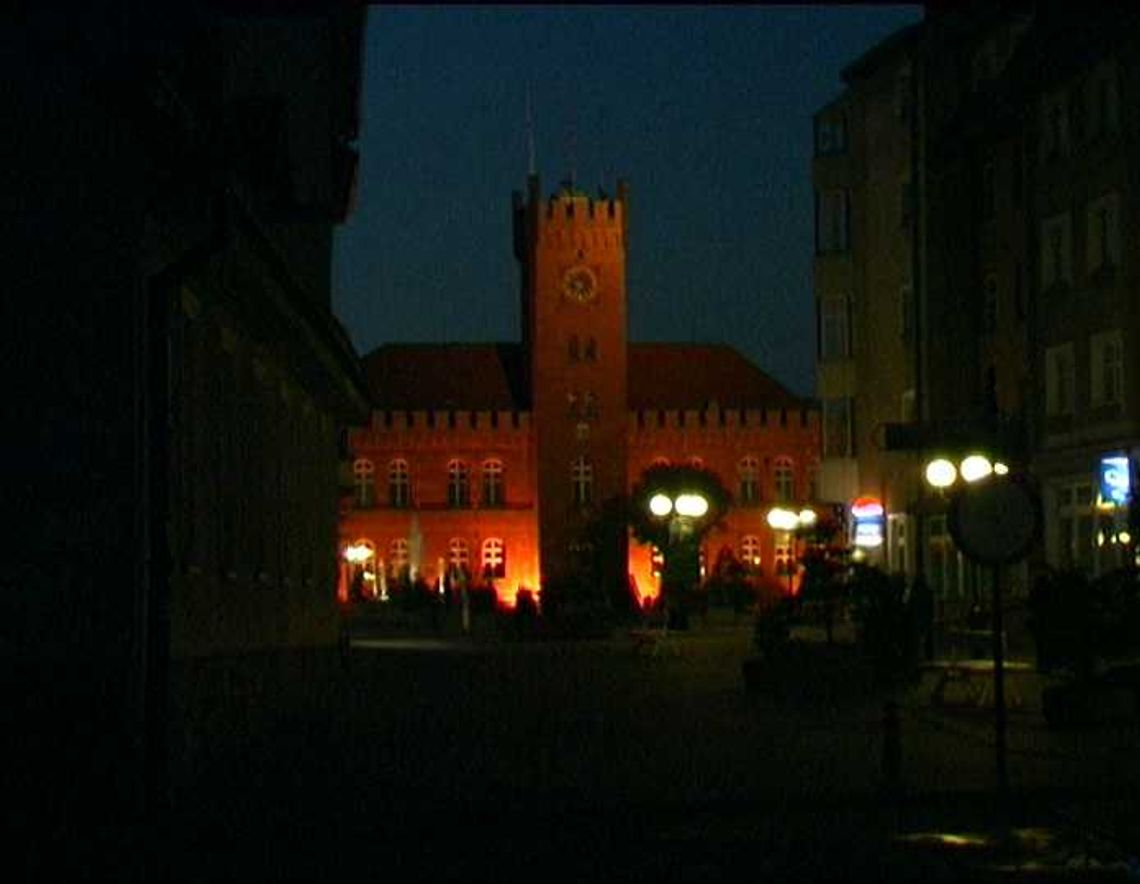 Podświetlony ratusz