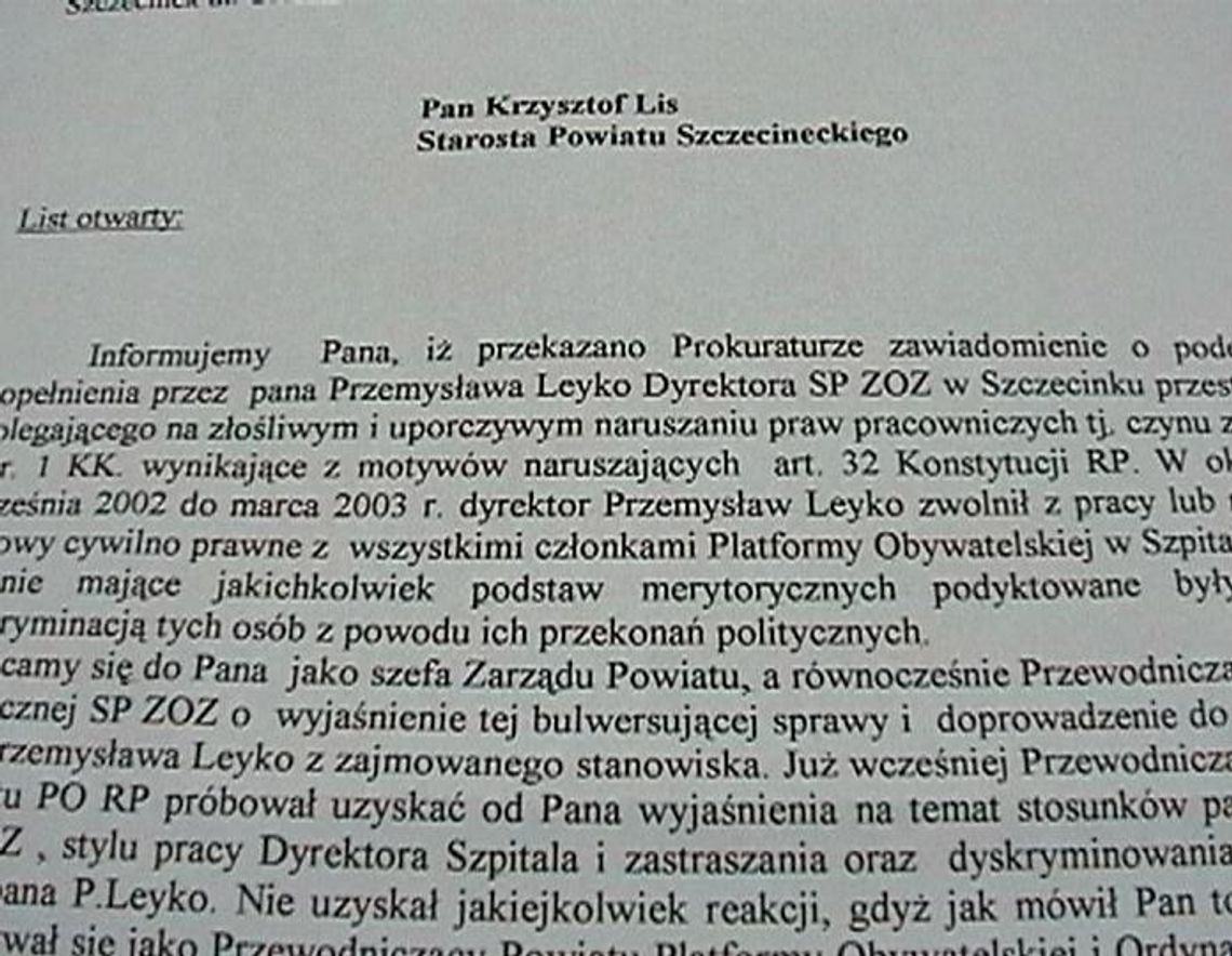 Protesty w szpitalu