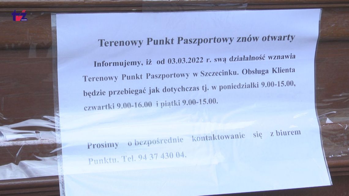 Punkt paszportowy juz czynny 