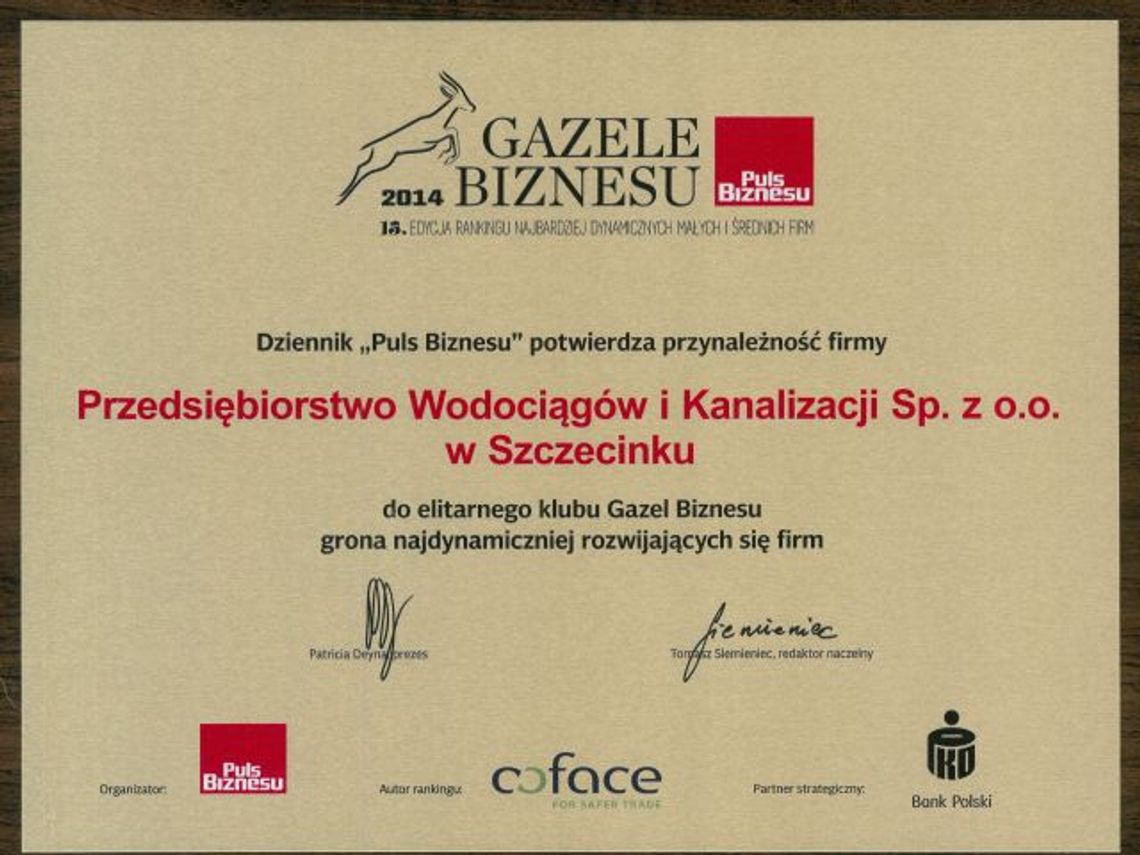 PWiK Gazelą Biznesu