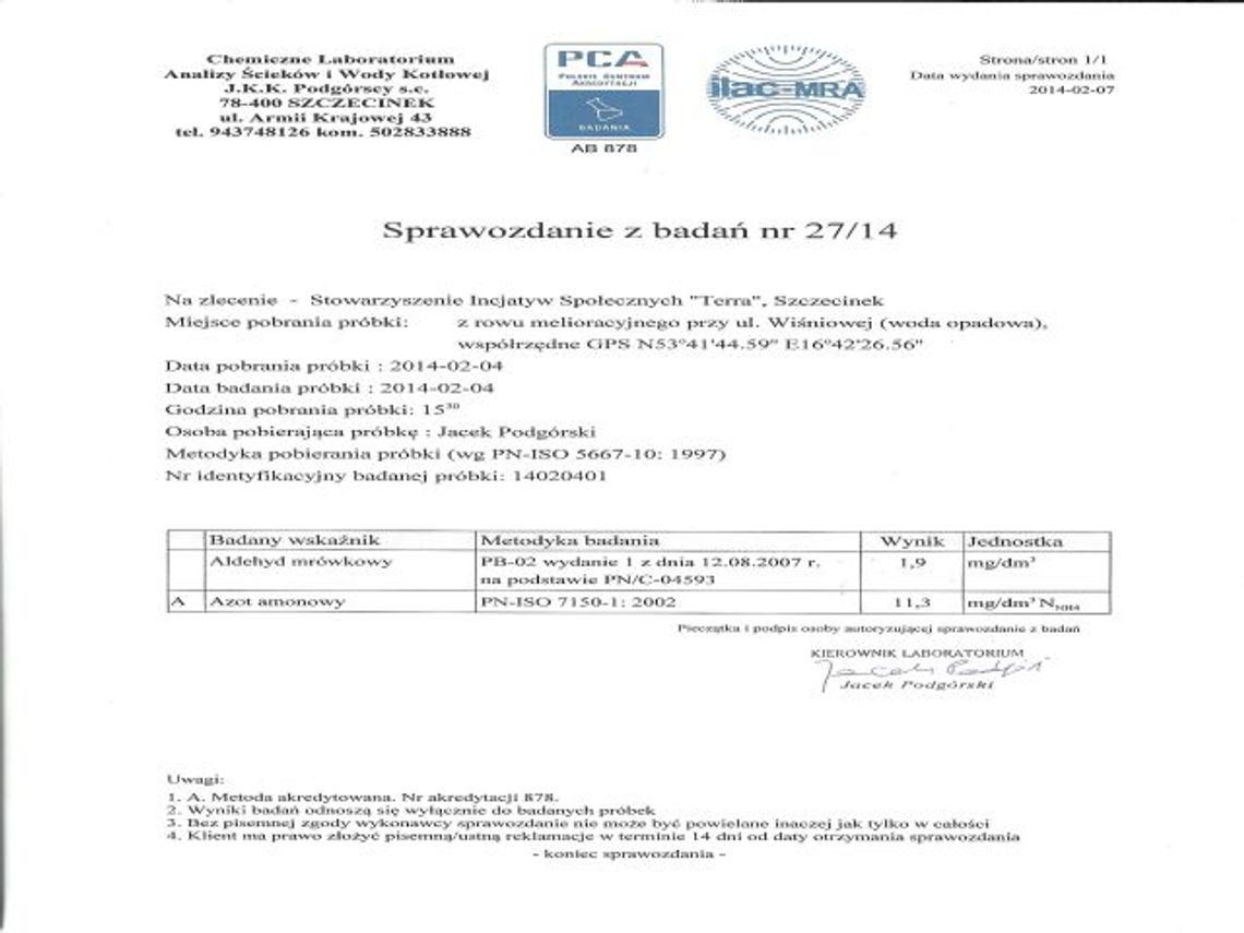 Ścieki do jeziora PDF