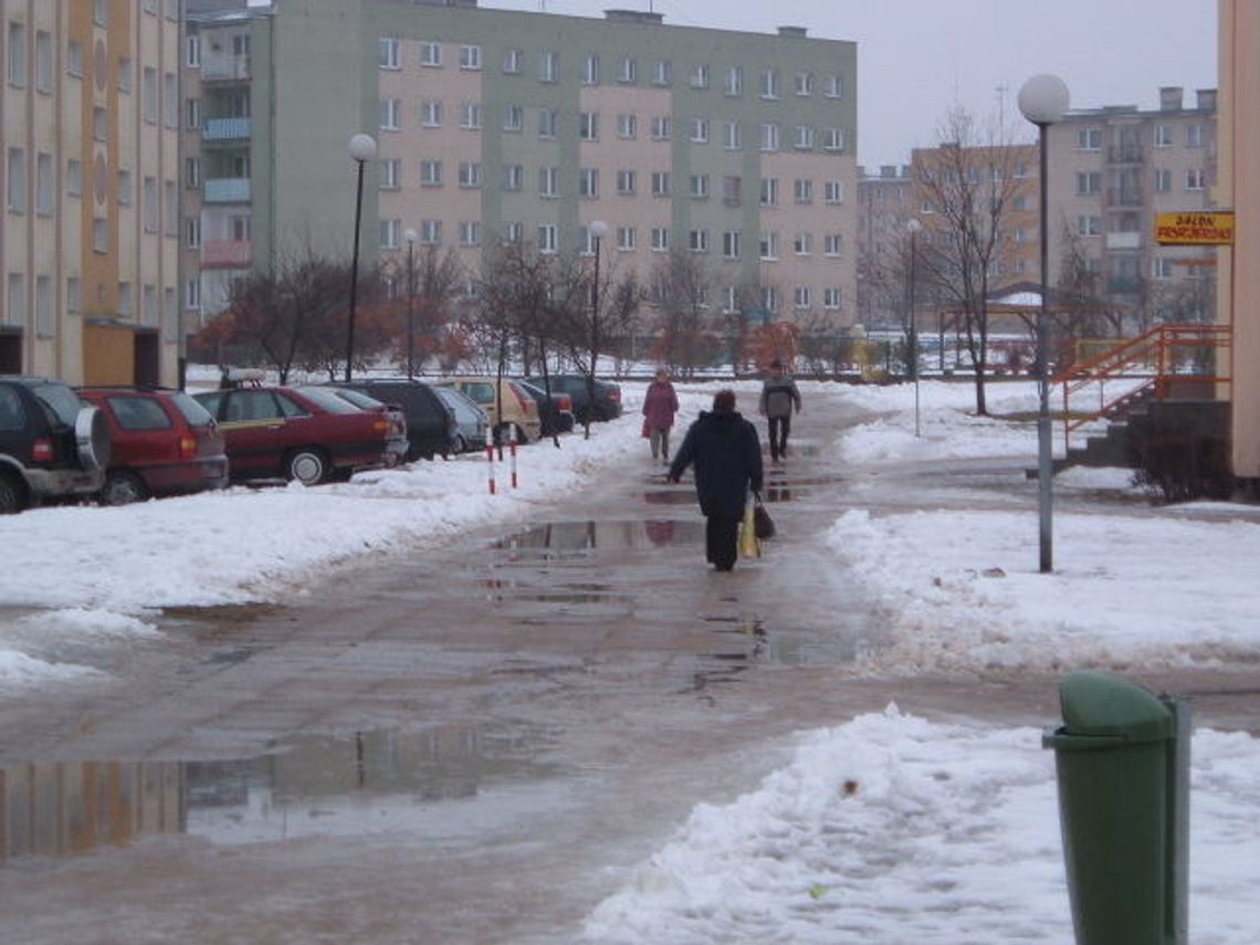 Śliskie chodniki
