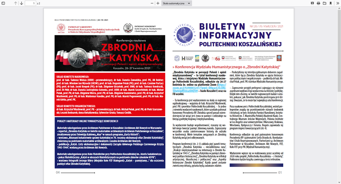 „Zbrodnia Katyńska w percepcji Polonii i opinii międzynarodowej”