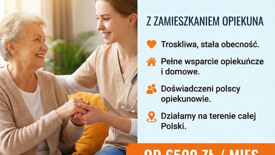 Firma oferuje opiekę seniora z zamieszkaniem Firma oferuje opiekę seniora z zamieszkaniem