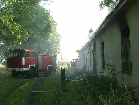 Jednostka Państwowej Straży Pożarnej w czasie akcji gaśniczej na strzelnicy