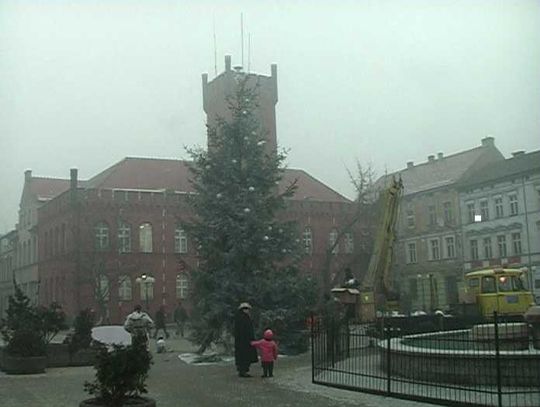 Na Placu Wolnosci tradycyjnie stanęła olbrzymia choinka