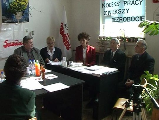 Konferencja prasowa w siedzibie szczecineckiej "Solidarności"