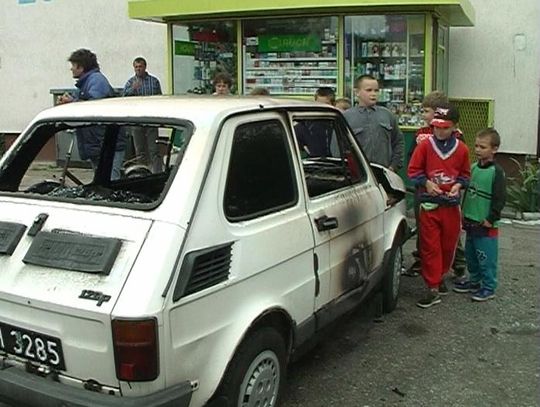 spalony maluch przy ul. Chełmińskiej