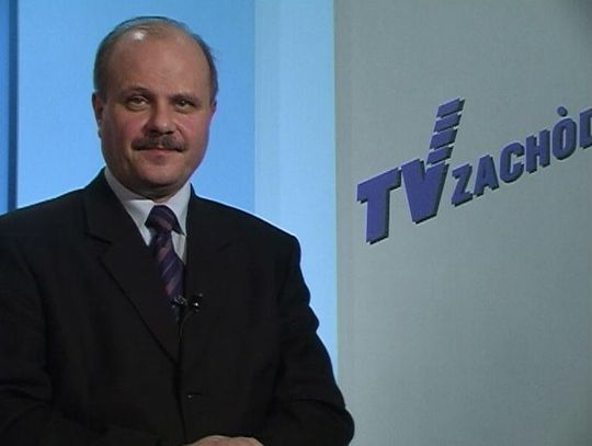 Marek Dyduch w studio tv zachód