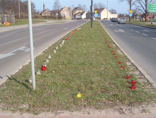 Znicze na ulicy