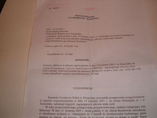 Śledztwo umorzone